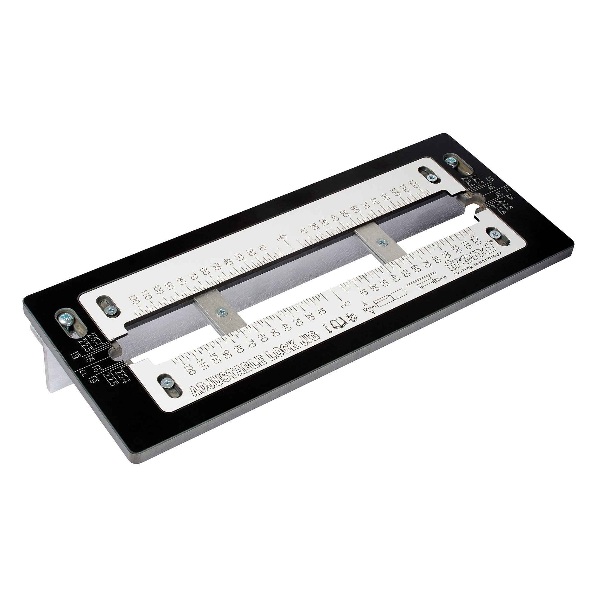 Trend Adjustable Trade Lock Jig for Mortice Lock and Latch Faceplates, 1-3/16" to 9-27/32", LOCK/JIG/B